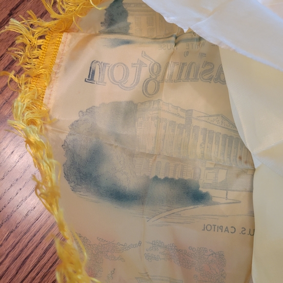 Vintage Washington DC Souvenir Pillow Cover ~ White House ~ Cherry Blossoms - Picture 13 of 14